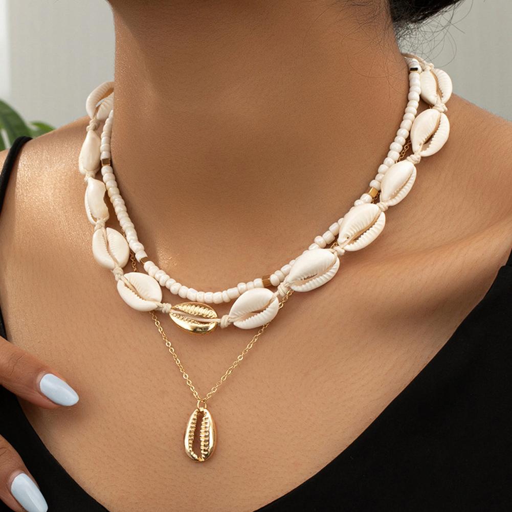 Men'S Vacation Accessories - Boho akrylowy Choker z muszli z