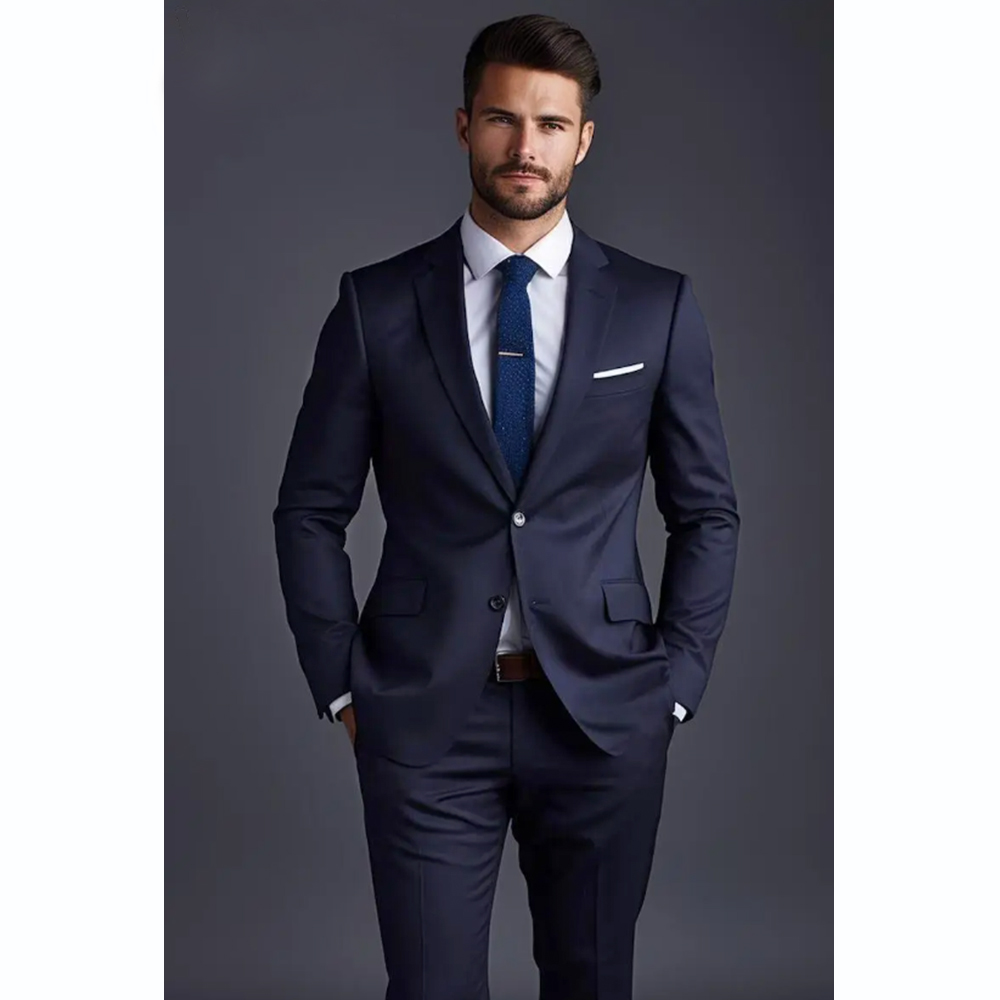 Men Accessories Elegant - Męski Garnitur Dwuczęściowy Elegancki Marynarka i