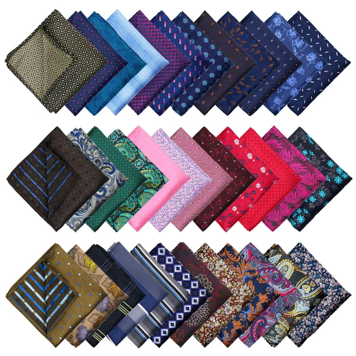 Men Accessories Elegant - Elegancka męska poszetka luksusowa paisley w