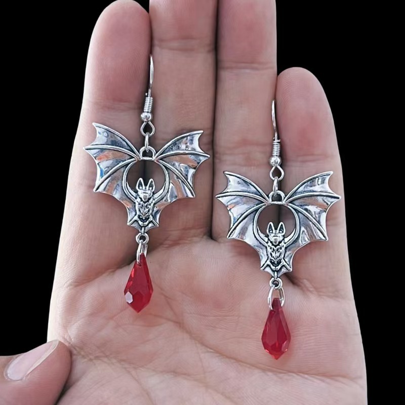 Men'S Vampire Accessories - Gotyckie kolczyki nietoperze wampirze dla kobiet