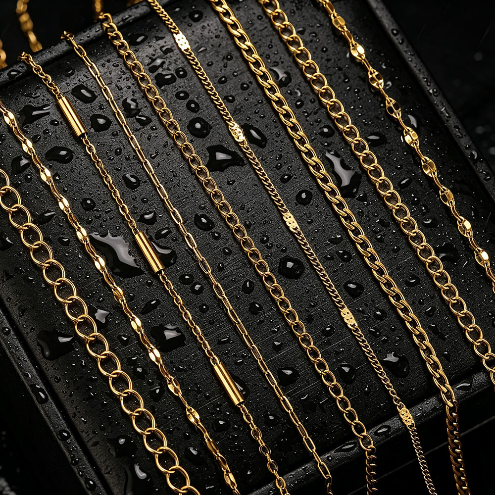 Men Accessories Chain And Bracelet - 2-metrowe łańcuszki ze stali nierdzewnej z