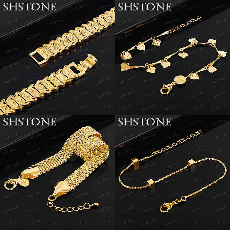 Men Accessories Chain And Bracelet - Gorący pozłacany 18-karatowym złotem łańcuszek typu