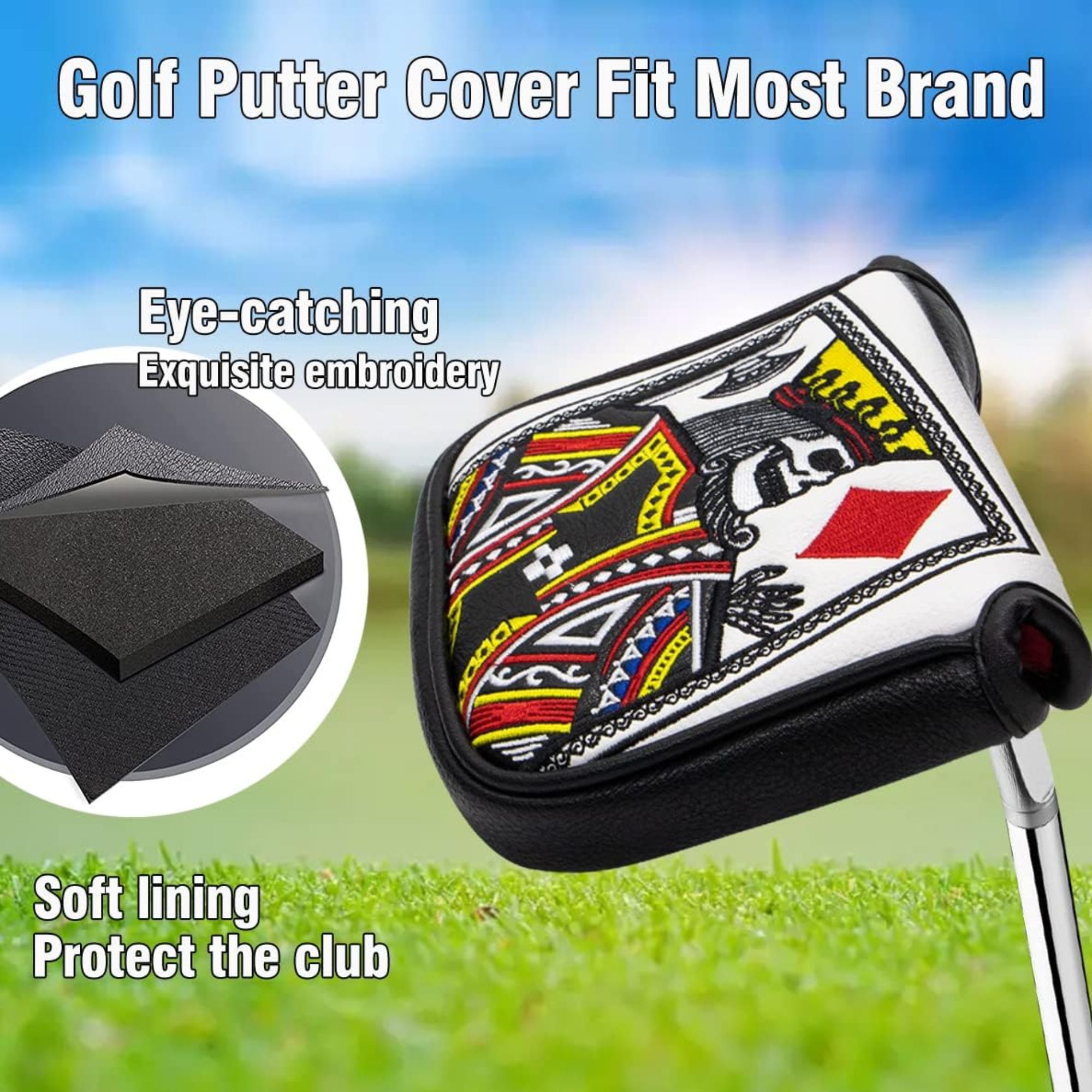 Putter z haftem Króla Kierów,  – Men Accessories Gift recenzja i cena