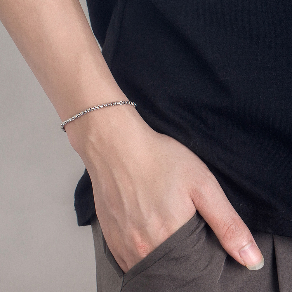 Bransoletka unisex ze srebra p – Men Accessories Chain And Bracelet recenzja i cena