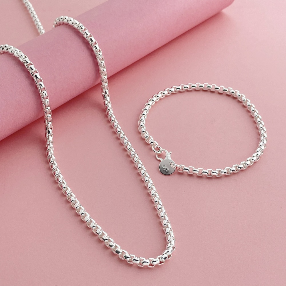 925 Sterling Silver 4mm Okrągł – Men Accessories Chain And Bracelet recenzja i cena