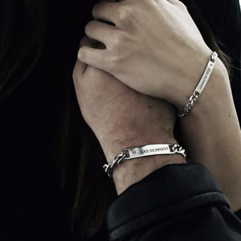 Plate Id Tag bransoletka pasek – Men Accessories Chain And Bracelet recenzja i cena