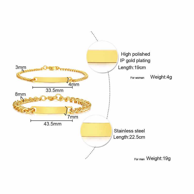 Plate Id Tag bransoletka pasek – Men Accessories Chain And Bracelet recenzja i cena