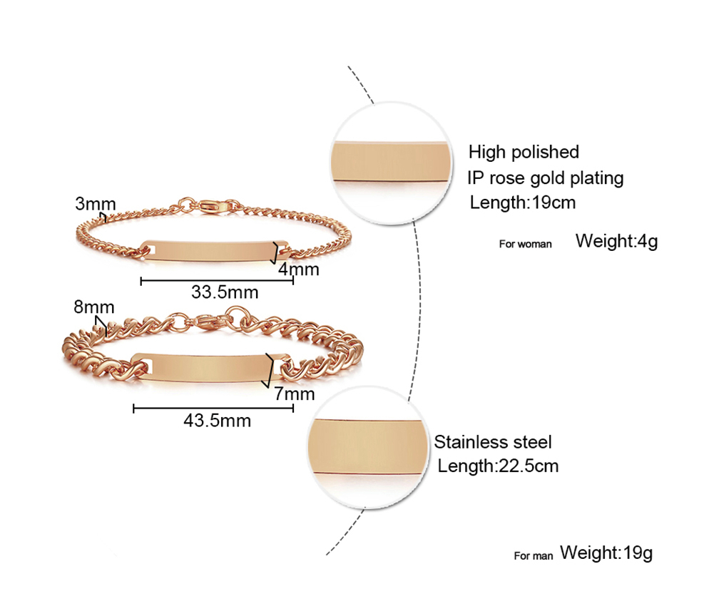 Plate Id Tag bransoletka pasek – Men Accessories Chain And Bracelet recenzja i cena