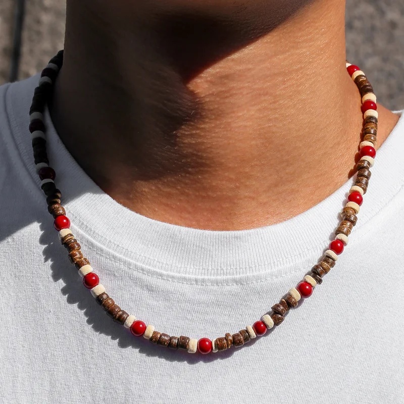 Naszyjnik z drewnianych korali – Men'S Vacation Accessories recenzja i cena