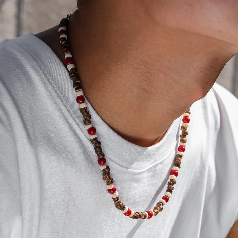 Naszyjnik z drewnianych korali – Men'S Vacation Accessories recenzja i cena